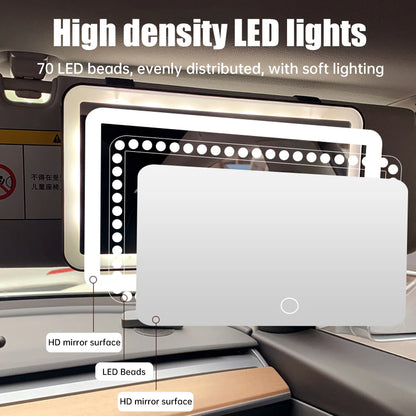 GLOBIZEM Car LED Makeup Mirror - Sun Visor (Dimmable)