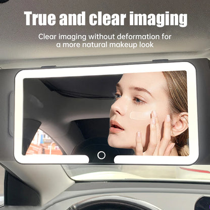GLOBIZEM Car LED Makeup Mirror - Sun Visor (Dimmable)