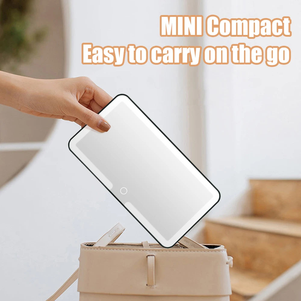 GLOBIZEM Car LED Makeup Mirror - Sun Visor (Dimmable)