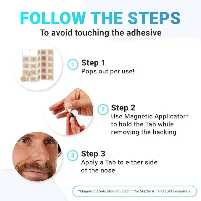 30-Day Magnetic Nasal Breathing Dilator Kit – Improve Sleep, Reduce Snoring & Boost Airflow