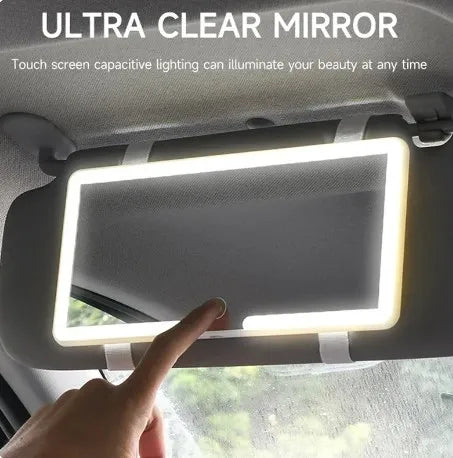 GLOBIZEM Car LED Makeup Mirror - Sun Visor (Dimmable)