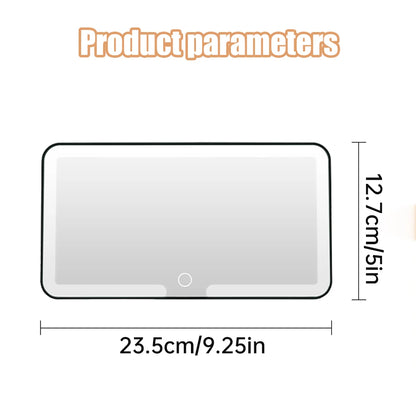 GLOBIZEM Car LED Makeup Mirror - Sun Visor (Dimmable)